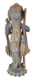 White Whale Lord Ram Brass Statue Rama Idol for Temple Mandir Sculpture Office And Home Decor