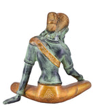 White Whale Brass Sitting Lord Indra Dev Brass Idol Statue Office And Home Decor