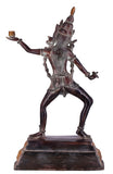 White Whale Antique Large Brass Kali Idol Hindu Goddess of Time & Change Maa Kalika Shiva Statue Murti Home Decor