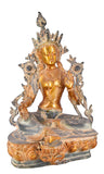 White Whale Antique Lord Tara Buddha Idol Tibetan Buddhism Yin Kwan Goddess Buddhist Statue -Antique Buddha Brass Sculpture Home Decor