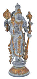 White Whale Brass Lord Satya Narayana Brass Statue Lord Vishnu Bhagwan Murti Statue for Home Office Decor