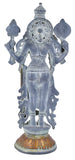 White Whale Brass Lord Satya Narayana Brass Statue Lord Vishnu Bhagwan Murti Statue for Home Office Decor