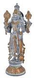 White Whale Brass Lord Satya Narayana Brass Statue Lord Vishnu Bhagwan Murti Statue for Home Office Decor