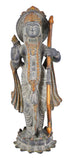 White Whale Lord Ram Brass Statue Rama Idol for Temple Mandir Sculpture Office And Home Decor