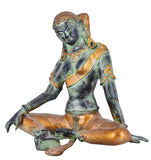 White Whale Brass Sitting Lord Indra Dev Brass Idol Statue Office And Home Decor