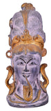 White Whale Brass Antique Goddess Naag Devi Head Idol Figurine Home Decorative Showpiece Home Decor