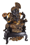 White Whale Antique Brass Mangalkari Ganesha Statue Bhagwan Idol Ganesha Statue Ganpati Murti Home Decor