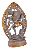 White Whale Brass Natraj Brass Statue, Nataraja - King of Dancers Hindu God Shiva for Home Temple Mandir