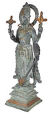 White Whale Brass Lord Satya Narayana Brass Statue Lord Vishnu Bhagwan Murti Statue for Home Office Decor