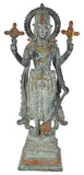 White Whale Brass Lord Satya Narayana Brass Statue Lord Vishnu Bhagwan Murti Statue for Home Office Decor