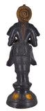 White Whale Brass Deeplaxmi Statue/Hand Carved Religious Standing Goddess Lakshmi/Diwali Oil Lamp Laxmi/Diya Holding Lady/Temple Decor Art