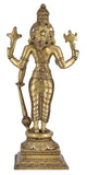 White Whale Brass Lord Satya Narayana Brass Statue Bhagwan Murti Statue for Home Office Decor