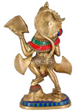 White Whale Brass Lord Hanuman Lifting Mountain Statue Hindu God Idols Balaji/Bajrangbali Murti for Gift & Home Décor