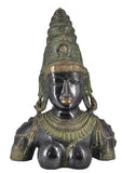 White Whale Brass Antique Goddess Parvati Idol Figurine Home Decorative Showpiece