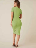 Whitewhale Women Bodycon Light Green Dress