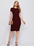 Whitewhale Women Bodycon Dark Green Dress