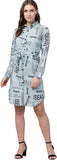 Whitewhale Women Shirt Black, Light Blue Dress