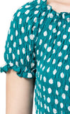 Whitewhale Women Fit and Flare Green Dress