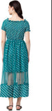 Whitewhale Women Fit and Flare Green Dress