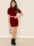 Whitewhale Women Two Piece Maroon Dress
