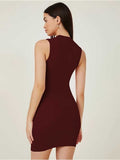 Whitewhale Women Bodycon Maroon Dress
