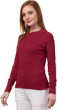 Whitewhale Casual Regular Sleeves Solid Wome Maroon Top
