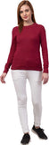 Whitewhale Casual Regular Sleeves Solid Wome Maroon Top