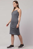 Whitewhale Women Bodycon Grey Black  Dress