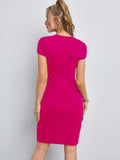 Whitewhale Women Bodycon Pink Dress