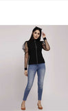 Whitewhale Casual Regular Sleeves Solid Women Black Top