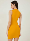 Whitewhale Women Bodycon Yellow Dress