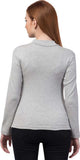 Whitewhale Casual Regular Sleeves Solid Wome Grey Top