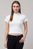 Whitewhale Casual Regular Sleeves Solid Women White Top