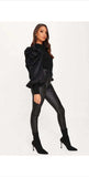Whitewhale Casual Puff Sleeves Solid Women Black Top