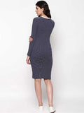 Whitewhale Women Bodycon Dark Blue Dress
