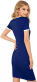 Whitewhale Women Bodycon Navy Dress