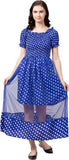 Whitewhale Women Fit and Flare Blue Dress