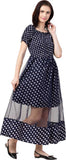 Whitewhale Women Fit and Flare Dark Blue Dress