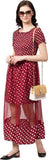 Whitewhale Women Fit and Flare Maroon Dress