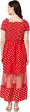 Whitewhale Women Fit and Flare Red Dress