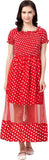 Whitewhale Women Fit and Flare Red Dress