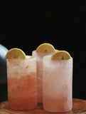 White Whale Himalayan Salt Tequila Shot Glasses,Pink Food Grade Salt Glasses vodka shot