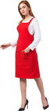 Whitewhale Women Red Dungaree