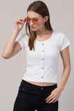 Whitewhale Casual Regular Sleeves Solid Women White Top