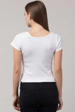 Whitewhale Casual Regular Sleeves Solid Women White Top