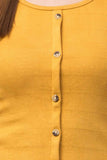 Whitewhale Casual Regular Sleeves Solid Women Yellow Top