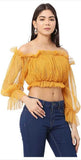 Whitewhale Casual Regular Sleeves Solid Women Yellow Top