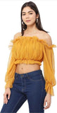 Whitewhale Casual Regular Sleeves Solid Women Yellow Top