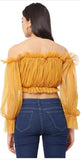 Whitewhale Casual Regular Sleeves Solid Women Yellow Top