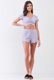 Whitewhale Women Two Piece Purple Dress